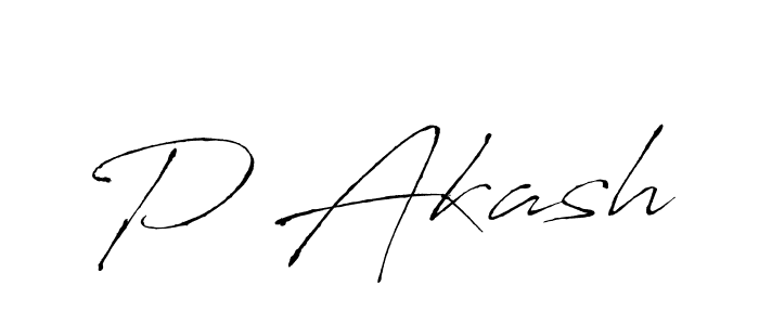 Create a beautiful signature design for name P Akash. With this signature (Antro_Vectra) fonts, you can make a handwritten signature for free. P Akash signature style 6 images and pictures png