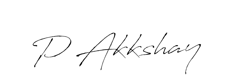 How to make P Akkshay signature? Antro_Vectra is a professional autograph style. Create handwritten signature for P Akkshay name. P Akkshay signature style 6 images and pictures png