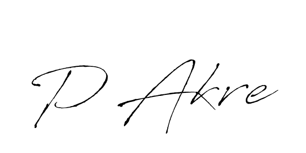 Make a beautiful signature design for name P Akre. With this signature (Antro_Vectra) style, you can create a handwritten signature for free. P Akre signature style 6 images and pictures png