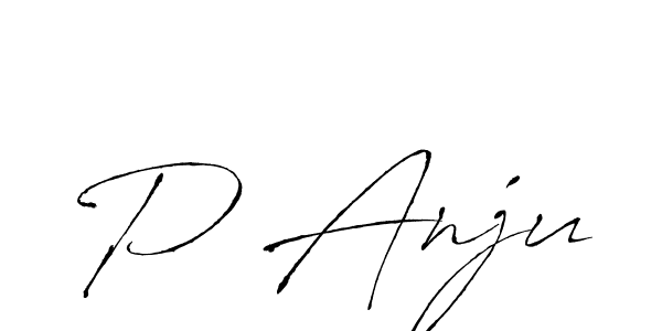 Also we have P Anju name is the best signature style. Create professional handwritten signature collection using Antro_Vectra autograph style. P Anju signature style 6 images and pictures png