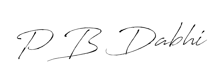 Use a signature maker to create a handwritten signature online. With this signature software, you can design (Antro_Vectra) your own signature for name P B Dabhi. P B Dabhi signature style 6 images and pictures png