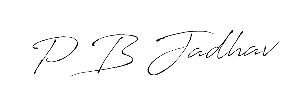 P B Jadhav stylish signature style. Best Handwritten Sign (Antro_Vectra) for my name. Handwritten Signature Collection Ideas for my name P B Jadhav. P B Jadhav signature style 6 images and pictures png