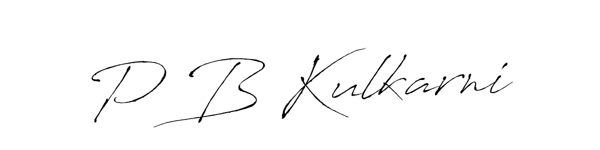 P B Kulkarni stylish signature style. Best Handwritten Sign (Antro_Vectra) for my name. Handwritten Signature Collection Ideas for my name P B Kulkarni. P B Kulkarni signature style 6 images and pictures png