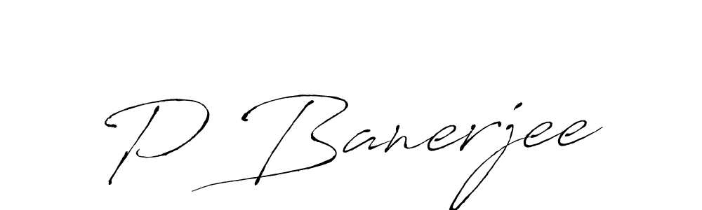The best way (Antro_Vectra) to make a short signature is to pick only two or three words in your name. The name P Banerjee include a total of six letters. For converting this name. P Banerjee signature style 6 images and pictures png
