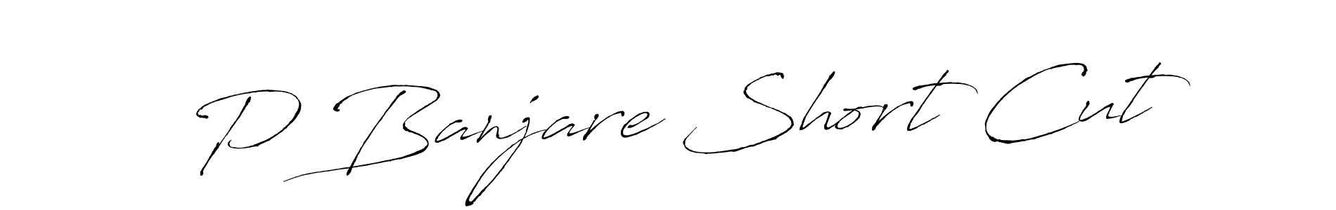How to make P Banjare Short Cut name signature. Use Antro_Vectra style for creating short signs online. This is the latest handwritten sign. P Banjare Short Cut signature style 6 images and pictures png