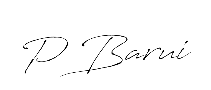 Antro_Vectra is a professional signature style that is perfect for those who want to add a touch of class to their signature. It is also a great choice for those who want to make their signature more unique. Get P Barui name to fancy signature for free. P Barui signature style 6 images and pictures png