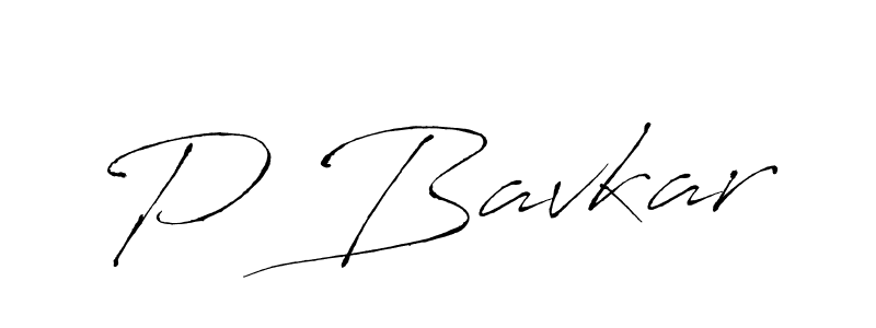 Design your own signature with our free online signature maker. With this signature software, you can create a handwritten (Antro_Vectra) signature for name P Bavkar. P Bavkar signature style 6 images and pictures png