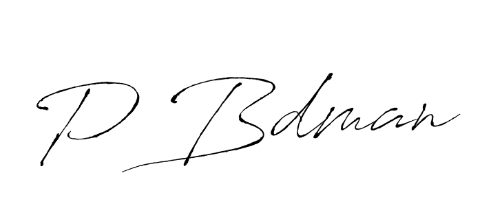 How to make P Bdman signature? Antro_Vectra is a professional autograph style. Create handwritten signature for P Bdman name. P Bdman signature style 6 images and pictures png