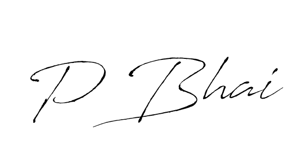 Create a beautiful signature design for name P Bhai. With this signature (Antro_Vectra) fonts, you can make a handwritten signature for free. P Bhai signature style 6 images and pictures png