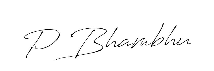 How to make P Bhambhu signature? Antro_Vectra is a professional autograph style. Create handwritten signature for P Bhambhu name. P Bhambhu signature style 6 images and pictures png