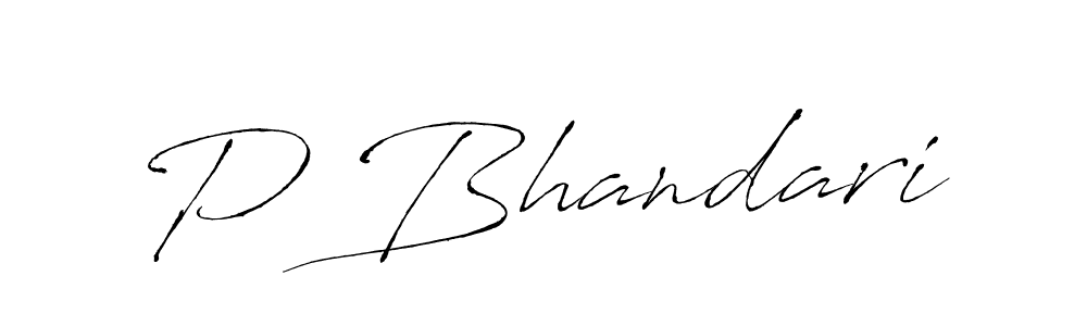 How to make P Bhandari signature? Antro_Vectra is a professional autograph style. Create handwritten signature for P Bhandari name. P Bhandari signature style 6 images and pictures png