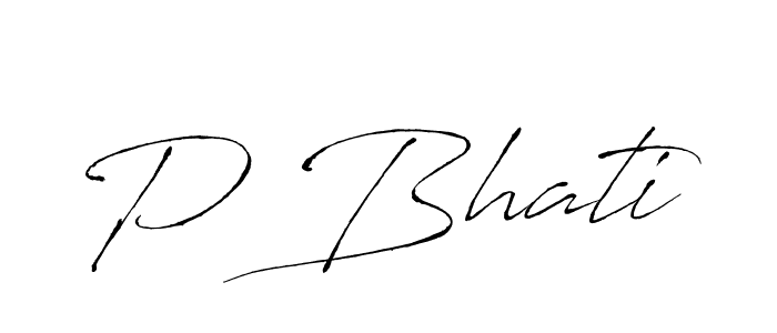 How to Draw P Bhati signature style? Antro_Vectra is a latest design signature styles for name P Bhati. P Bhati signature style 6 images and pictures png