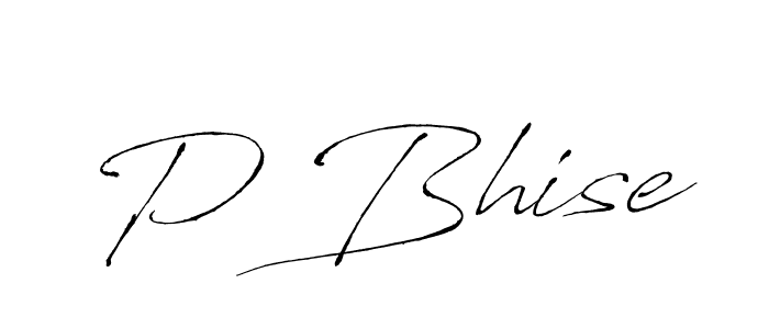 How to make P Bhise signature? Antro_Vectra is a professional autograph style. Create handwritten signature for P Bhise name. P Bhise signature style 6 images and pictures png