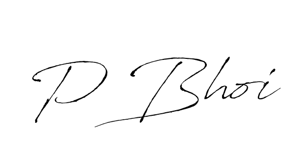 Make a beautiful signature design for name P Bhoi. With this signature (Antro_Vectra) style, you can create a handwritten signature for free. P Bhoi signature style 6 images and pictures png