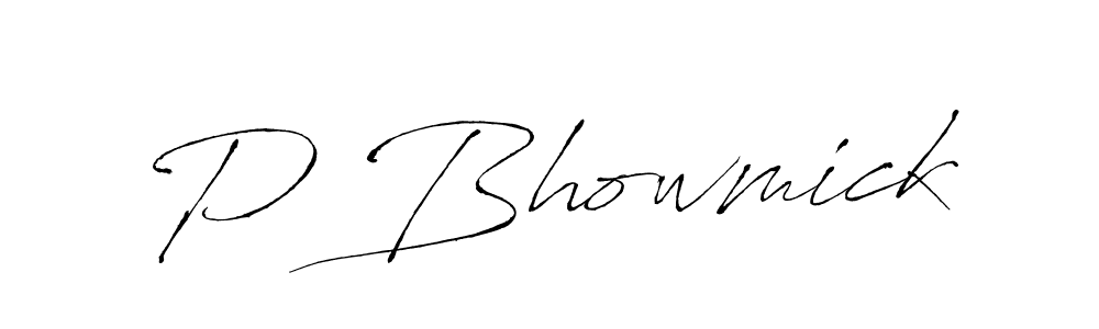 You should practise on your own different ways (Antro_Vectra) to write your name (P Bhowmick) in signature. don't let someone else do it for you. P Bhowmick signature style 6 images and pictures png