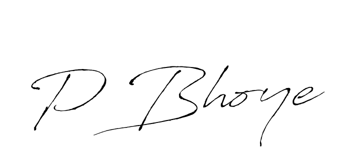 Make a beautiful signature design for name P Bhoye. With this signature (Antro_Vectra) style, you can create a handwritten signature for free. P Bhoye signature style 6 images and pictures png