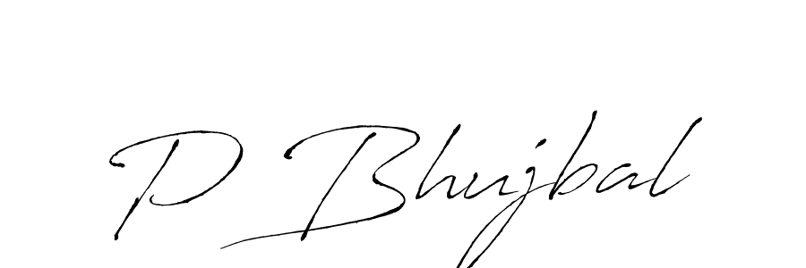 How to make P Bhujbal signature? Antro_Vectra is a professional autograph style. Create handwritten signature for P Bhujbal name. P Bhujbal signature style 6 images and pictures png