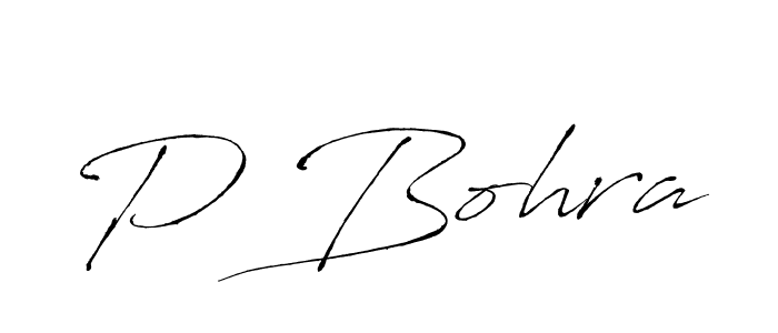 P Bohra stylish signature style. Best Handwritten Sign (Antro_Vectra) for my name. Handwritten Signature Collection Ideas for my name P Bohra. P Bohra signature style 6 images and pictures png