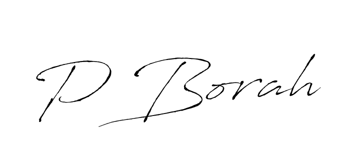 How to make P Borah signature? Antro_Vectra is a professional autograph style. Create handwritten signature for P Borah name. P Borah signature style 6 images and pictures png