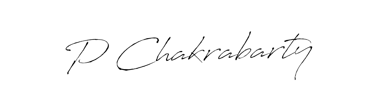 How to make P Chakrabarty name signature. Use Antro_Vectra style for creating short signs online. This is the latest handwritten sign. P Chakrabarty signature style 6 images and pictures png