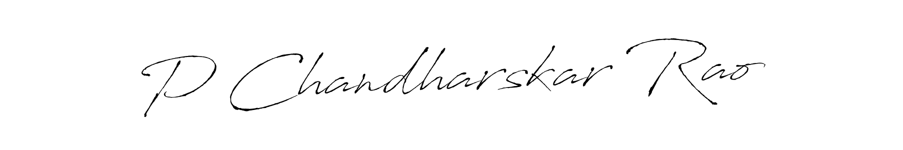 Create a beautiful signature design for name P Chandharskar Rao. With this signature (Antro_Vectra) fonts, you can make a handwritten signature for free. P Chandharskar Rao signature style 6 images and pictures png