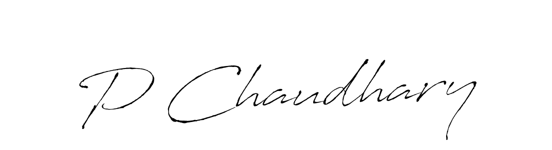 Make a beautiful signature design for name P Chaudhary. With this signature (Antro_Vectra) style, you can create a handwritten signature for free. P Chaudhary signature style 6 images and pictures png