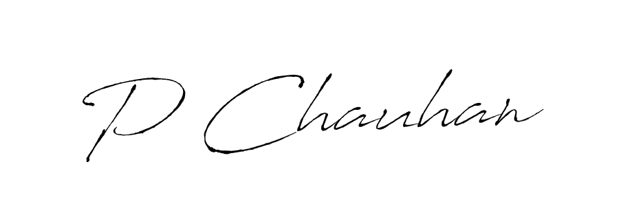 You should practise on your own different ways (Antro_Vectra) to write your name (P Chauhan) in signature. don't let someone else do it for you. P Chauhan signature style 6 images and pictures png