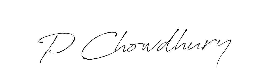 How to make P Chowdhury signature? Antro_Vectra is a professional autograph style. Create handwritten signature for P Chowdhury name. P Chowdhury signature style 6 images and pictures png