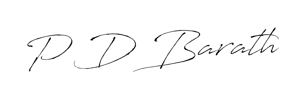 How to make P D Barath name signature. Use Antro_Vectra style for creating short signs online. This is the latest handwritten sign. P D Barath signature style 6 images and pictures png