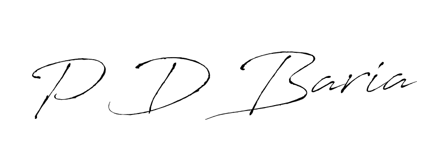 The best way (Antro_Vectra) to make a short signature is to pick only two or three words in your name. The name P D Baria include a total of six letters. For converting this name. P D Baria signature style 6 images and pictures png