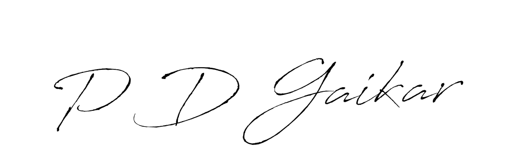 Use a signature maker to create a handwritten signature online. With this signature software, you can design (Antro_Vectra) your own signature for name P D Gaikar. P D Gaikar signature style 6 images and pictures png