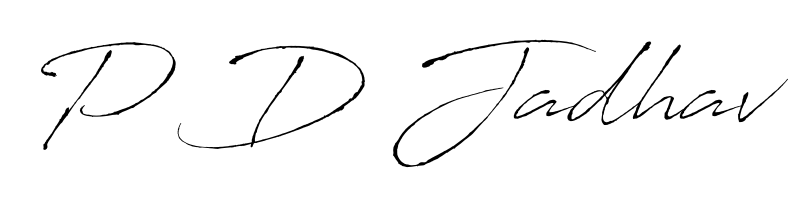 A classic penmanship look for P D Jadhav. The Antro_Vectra font brings timeless elegance and confidence to every signed document. P D Jadhav signature style 6 images and pictures png