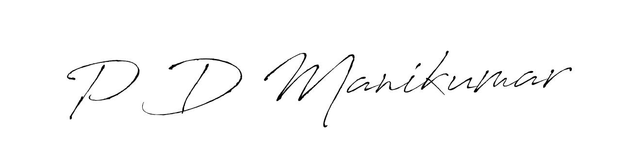 Design your own signature with our free online signature maker. With this signature software, you can create a handwritten (Antro_Vectra) signature for name P D Manikumar. P D Manikumar signature style 6 images and pictures png