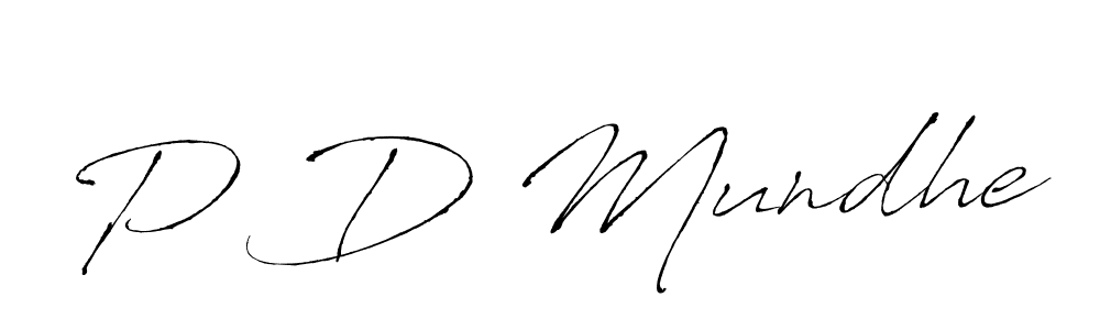 Also we have P D Mundhe name is the best signature style. Create professional handwritten signature collection using Antro_Vectra autograph style. P D Mundhe signature style 6 images and pictures png