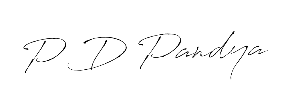 Use a signature maker to create a handwritten signature online. With this signature software, you can design (Antro_Vectra) your own signature for name P D Pandya. P D Pandya signature style 6 images and pictures png
