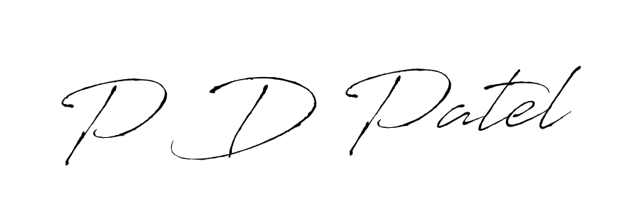 How to make P D Patel signature? Antro_Vectra is a professional autograph style. Create handwritten signature for P D Patel name. P D Patel signature style 6 images and pictures png