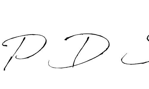 P D S stylish signature style. Best Handwritten Sign (Antro_Vectra) for my name. Handwritten Signature Collection Ideas for my name P D S. P D S signature style 6 images and pictures png
