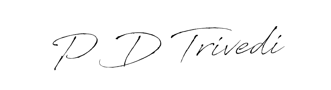 Make a beautiful signature design for name P D Trivedi. With this signature (Antro_Vectra) style, you can create a handwritten signature for free. P D Trivedi signature style 6 images and pictures png