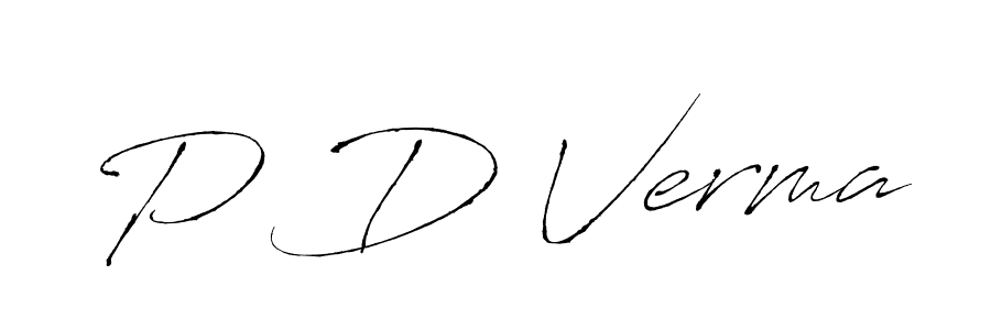 P D Verma stylish signature style. Best Handwritten Sign (Antro_Vectra) for my name. Handwritten Signature Collection Ideas for my name P D Verma. P D Verma signature style 6 images and pictures png