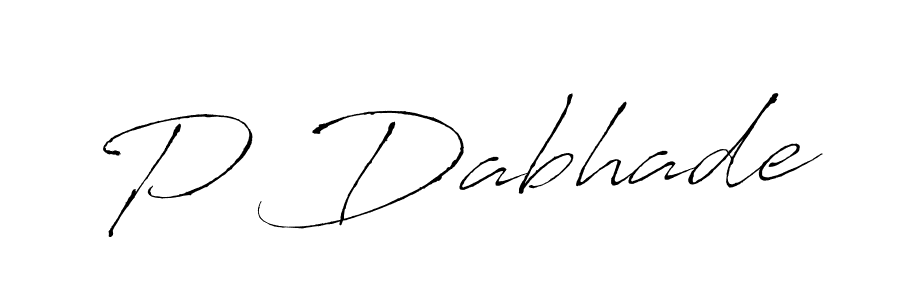 Create a beautiful signature design for name P Dabhade. With this signature (Antro_Vectra) fonts, you can make a handwritten signature for free. P Dabhade signature style 6 images and pictures png