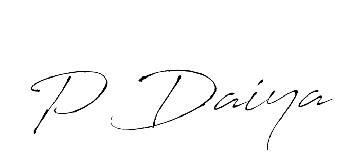 Also we have P Daiya name is the best signature style. Create professional handwritten signature collection using Antro_Vectra autograph style. P Daiya signature style 6 images and pictures png