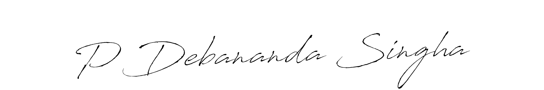 Make a beautiful signature design for name P Debananda Singha. With this signature (Antro_Vectra) style, you can create a handwritten signature for free. P Debananda Singha signature style 6 images and pictures png