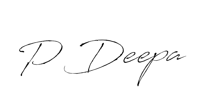 You should practise on your own different ways (Antro_Vectra) to write your name (P Deepa) in signature. don't let someone else do it for you. P Deepa signature style 6 images and pictures png