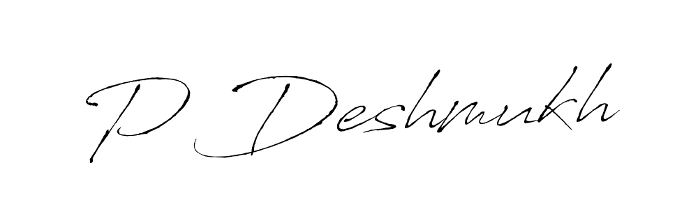 The best way (Antro_Vectra) to make a short signature is to pick only two or three words in your name. The name P Deshmukh include a total of six letters. For converting this name. P Deshmukh signature style 6 images and pictures png