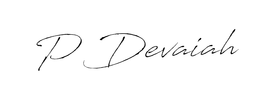 P Devaiah stylish signature style. Best Handwritten Sign (Antro_Vectra) for my name. Handwritten Signature Collection Ideas for my name P Devaiah. P Devaiah signature style 6 images and pictures png