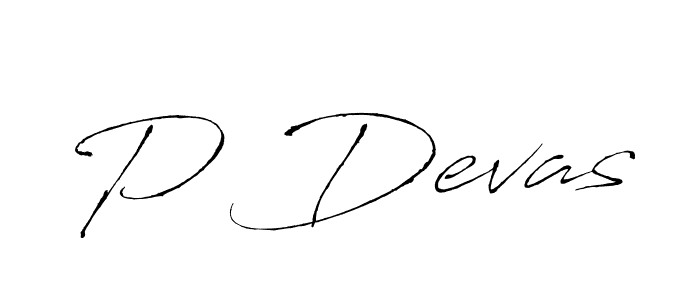 You should practise on your own different ways (Antro_Vectra) to write your name (P Devas) in signature. don't let someone else do it for you. P Devas signature style 6 images and pictures png