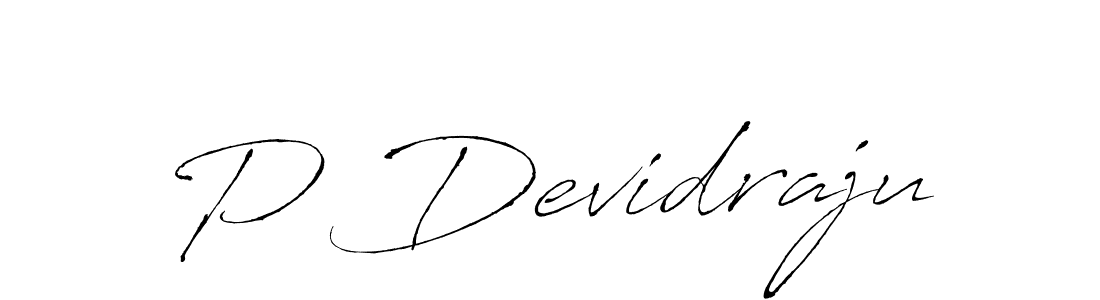 Make a beautiful signature design for name P Devidraju. With this signature (Antro_Vectra) style, you can create a handwritten signature for free. P Devidraju signature style 6 images and pictures png