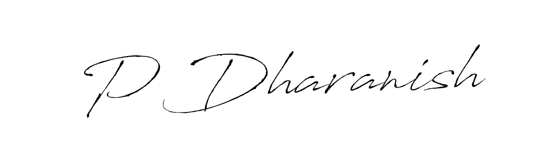 Design your own signature with our free online signature maker. With this signature software, you can create a handwritten (Antro_Vectra) signature for name P Dharanish. P Dharanish signature style 6 images and pictures png