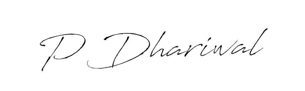 How to make P Dhariwal signature? Antro_Vectra is a professional autograph style. Create handwritten signature for P Dhariwal name. P Dhariwal signature style 6 images and pictures png