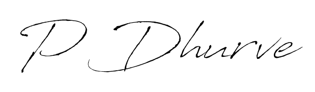 The Antro_Vectra typeface gives name P Dhurve a refined look. Suitable for certificates, diplomas, and official verification. P Dhurve signature style 6 images and pictures png